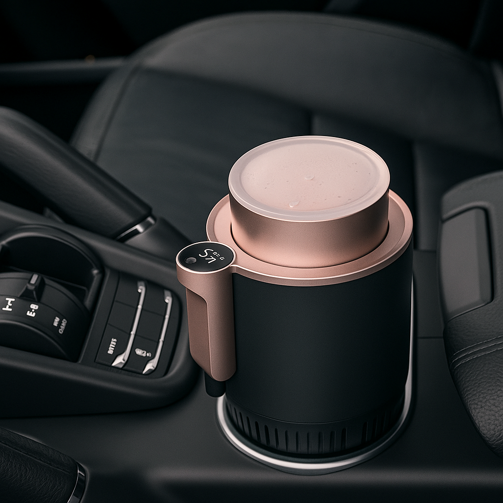 Smart 2-In-1 Beverage Holder with Fast Refrigeration and Heating Features
